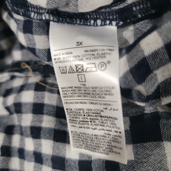 Old Navy Womens Mini Dress Size 3X Patchwork Madras Plaid Sundress Smocked - Picture 7 of 7